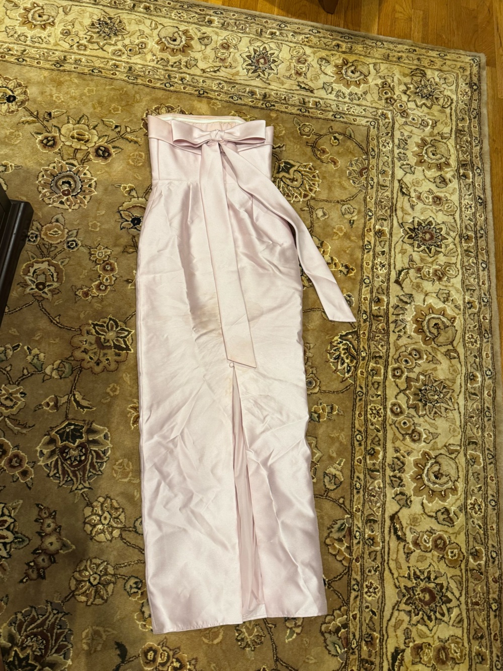 ALFRED SUNG Pale Pink Satin Wrap Robe size 0